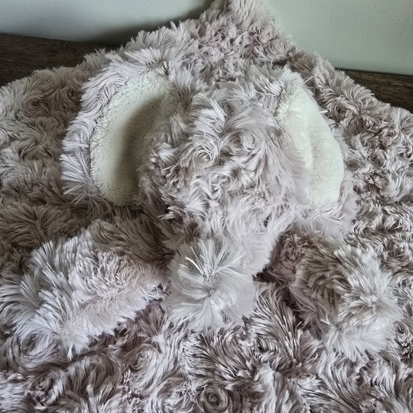 Oobles Danbar Pink Cream Elephant Fur Security Baby Blanket - Picture 3 of 4